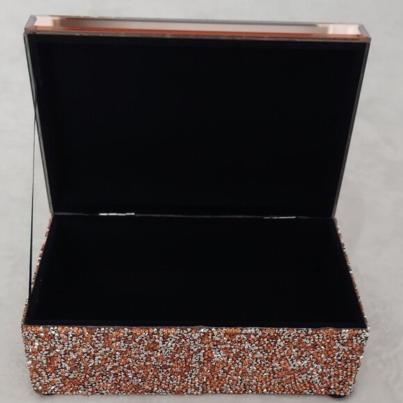 Pink Rose Sparkle Jewelry Makeup Box with a Monogrammed J (NWOT) - Picture 4 of 12